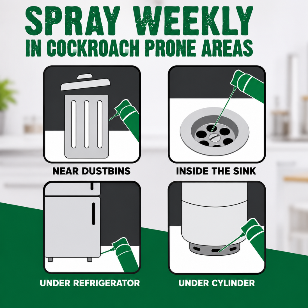 Cockroach Killer Spray | PACK OF 2 BOTTLES